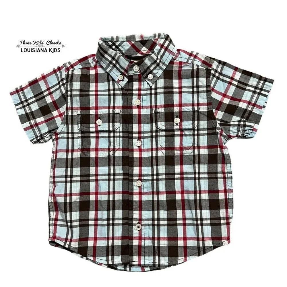 Gymboree 12-18m Plaid Button Down Shirt